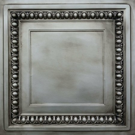 FROM PLAIN TO BEAUTIFUL IN HOURS Cambridge Faux Tin/ PVC 24-in x 24-in Antique Silver Textured Surface-mount Ceiling Tile, 10PK DCT06as-24x24-10